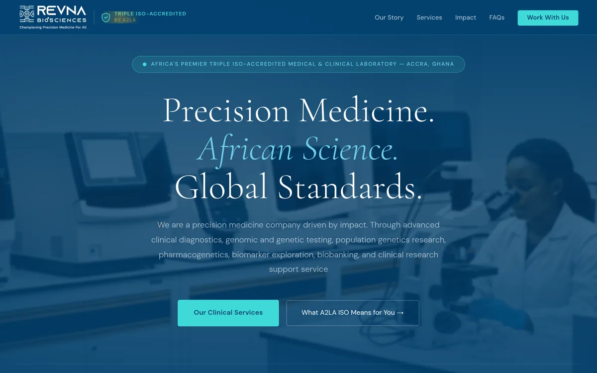 Revna Biosciences — Africa's premier triple ISO-accredited medical laboratory